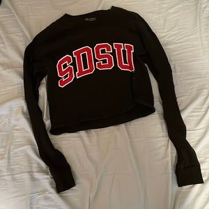 Cropped black SDSU long sleeve